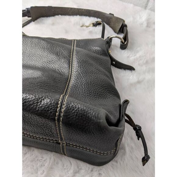 Dooney & Bourke Purse Hobo Black Leather Hobo Bag Soft Supple Heritage Preppy 90 - Picture 14 of 16